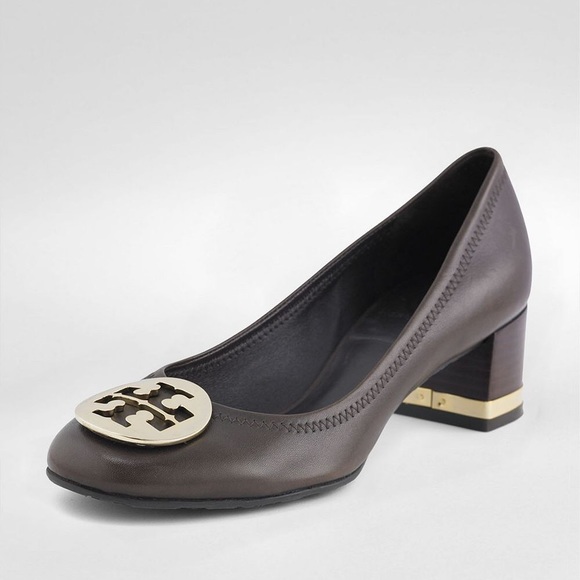 Tory Burch Shoes - Tory Burch Amy Pumps Heels Reva Medallion Brown